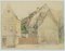 H. Christiansen, Maison à Colombages à Darmstadt, 1920, Crayon 2