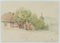 H. Christiansen, Country Houses Near Süding, 1921, Pencil, Immagine 2