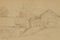 H. Christiansen, Sketch of a Farmstead, 1923, Crayon 1