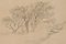 Felsige Landschaft mit Bäumen, 19. Jh., Bleistift 5