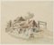 C. Nathe, Blick auf eine Mühle, 19. Jh., Bleistift 2