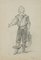Cavalier With Drawn Hat, Costume Study, 19th-Century, Pencil, Image 1