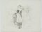 Posing Traditional Costume Girl at the Fountain, 19th-Century, Pencil 2