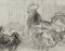 C. Jacque, Study from the Chicken Yard, 19th-Century, Charcoal 4