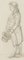 Disegno a penna, uomo con cappello, XIX secolo, Immagine 1