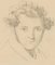 Portrait of a Young Man With Curly Hair, 19th-Century, Pencil 4