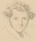 Portrait of a Young Man With Curly Hair, 19th-Century, Pencil, Image 4