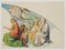 E. Daege, Fresco Design con Cristo, Moisés y la Sábana Santa de Verónica, siglo XIX, Acuarela, Imagen 2