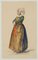 F. Perrot, Fille en Costume, France, 19ème Siècle, Crayon 2