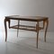 Rectangular Coffee Table in Curved Wood with Glass Top and Intertwined Wood Plane by Paolo Buffa, 1940s 2