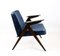 Bunny Armchair in Navy Blue by Józef Chierowski, 1970s, Image 10