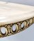 Wall-Mounted Brass Console Table with Demilune Portuguese Pink Marble Top, Italy 11