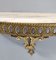 Wall-Mounted Brass Console Table with Demilune Portuguese Pink Marble Top, Italy 10