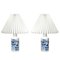 Porcelain Parsnips Lamp in White and Blue by Fog & Morup for Royal Copenhagen, 1960s, Set of 2 1