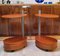 Vintage Side Tables in Cherry Wood on Castors, Set of 2, Image 4