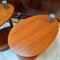 Vintage Side Tables in Cherry Wood on Castors, Set of 2, Image 13