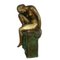 Art Deco Bronze Crouching Bathing Girl, France, 1930s 1