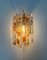 Italian Brass and Amber Murano Glass Terrazzo Wall Lamps, 1970s, Set of 2 2