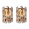 Italian Brass and Amber Murano Glass Terrazzo Wall Lamps, 1970s, Set of 2 1