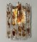 Italian Brass and Amber Murano Glass Terrazzo Wall Lamps, 1970s, Set of 2 3