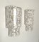 Italienische Terrazzo Wandlampen aus Messing & weißem Muranoglas, 1970er, 2er Set 2