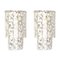 Italian Brass and White Murano Glass Terrazzo Wall Lamps, 1970s, Set of 2, Image 1