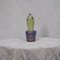 Grün-bernsteinfarbene Kaktuspflanze aus Murano-Kunstglas, 1990 8