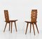 Mid-Century Folk Chalet Zakopane Side Chairs in Elm, Set of 2 1