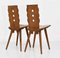 Mid-Century Folk Chalet Zakopane Side Chairs in Elm, Set of 2, Image 8