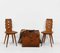 Chaises d'Appoint Folk Chalet Zakopane Mid-Century en Orme, Set de 2 3