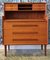 Secretaire Desk and Shelf in Teak by Ejvind A. Johansson for Gern Møbelfabrik, Denmark 1