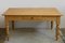 Big Antique Maple Wood Coffee Table with Drawer, 1900s, Image 1