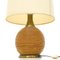 Rattan and Brass Table Lamp, 1970s 4