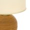 Rattan and Brass Table Lamp, 1970s 7