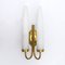 Sconces in Brass and Opal Glass, 1950s, Set of 2 6