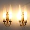 Sconces in Brass and Opal Glass, 1950s, Set of 2 11