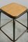 French Industrial Stool with Wooden Seat, 1950s 5