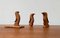 Sculpture Pingouin Vintage en Bois, Set de 3 22