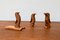 Sculpture Pingouin Vintage en Bois, Set de 3 2