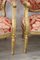 Elegant Living Room Set in Gilded Wood, 1920s, Set of 5, Image 15