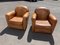 Art Deco Leather Club Chairs, France, Set of 2 15