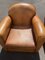 Art Deco Leather Club Chairs, France, Set of 2 7