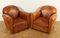 Art Deco Leather Club Chairs, France, Set of 2, Image 1