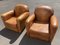 Art Deco Leather Club Chairs, France, Set of 2 8