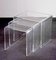 French Nesting Tables in Acrylic Glass, 1970s, Set of 3 5