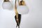 Scandinavian Organic 2-Arm Wall Light in Brass and Opaline, 1940s, Image 12