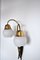 Scandinavian Organic 2-Arm Wall Light in Brass and Opaline, 1940s, Image 8