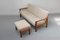 Dänisches Sofa mit Fußhocker aus Teak von Sven Ellekaer für Comfort, 1960er 1