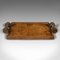 Antique English Edwardian Ships Concierge Tray in Oak, 1910 1