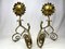 Arts and Crafts Sunflower Andirons, Set of 2 3